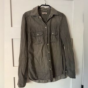 Gray Button-Up Shirt